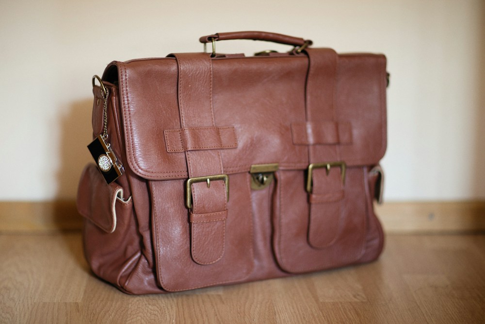 Diplomat Double-Gusset Leather Briefcase