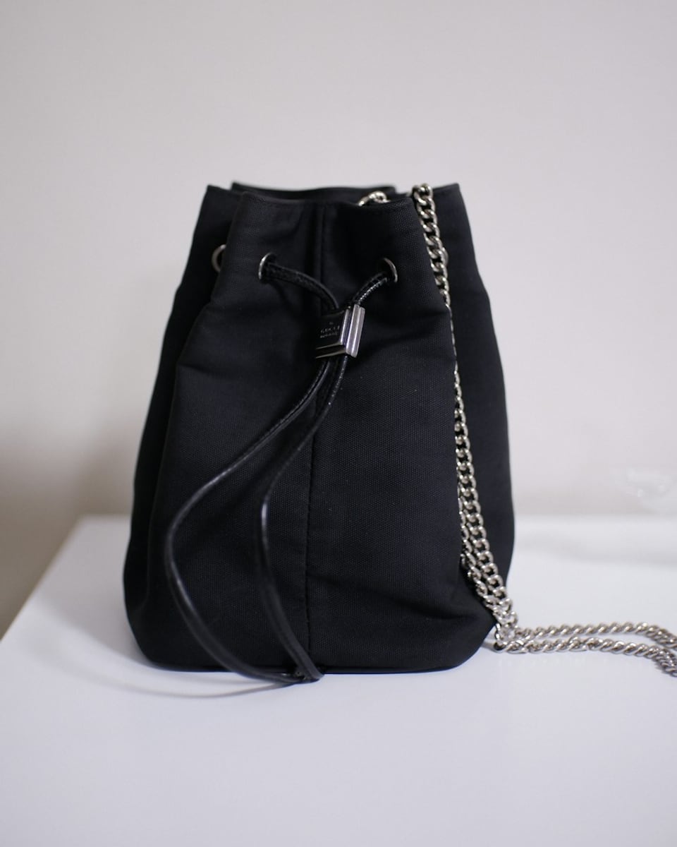 Noir Chain Bucket Bag