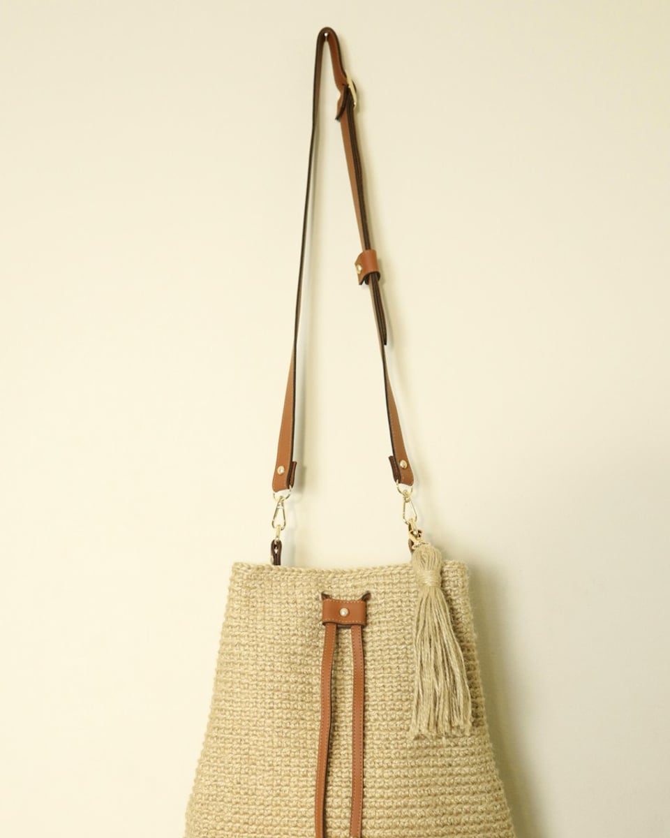 Raffia Tassel Crossbody