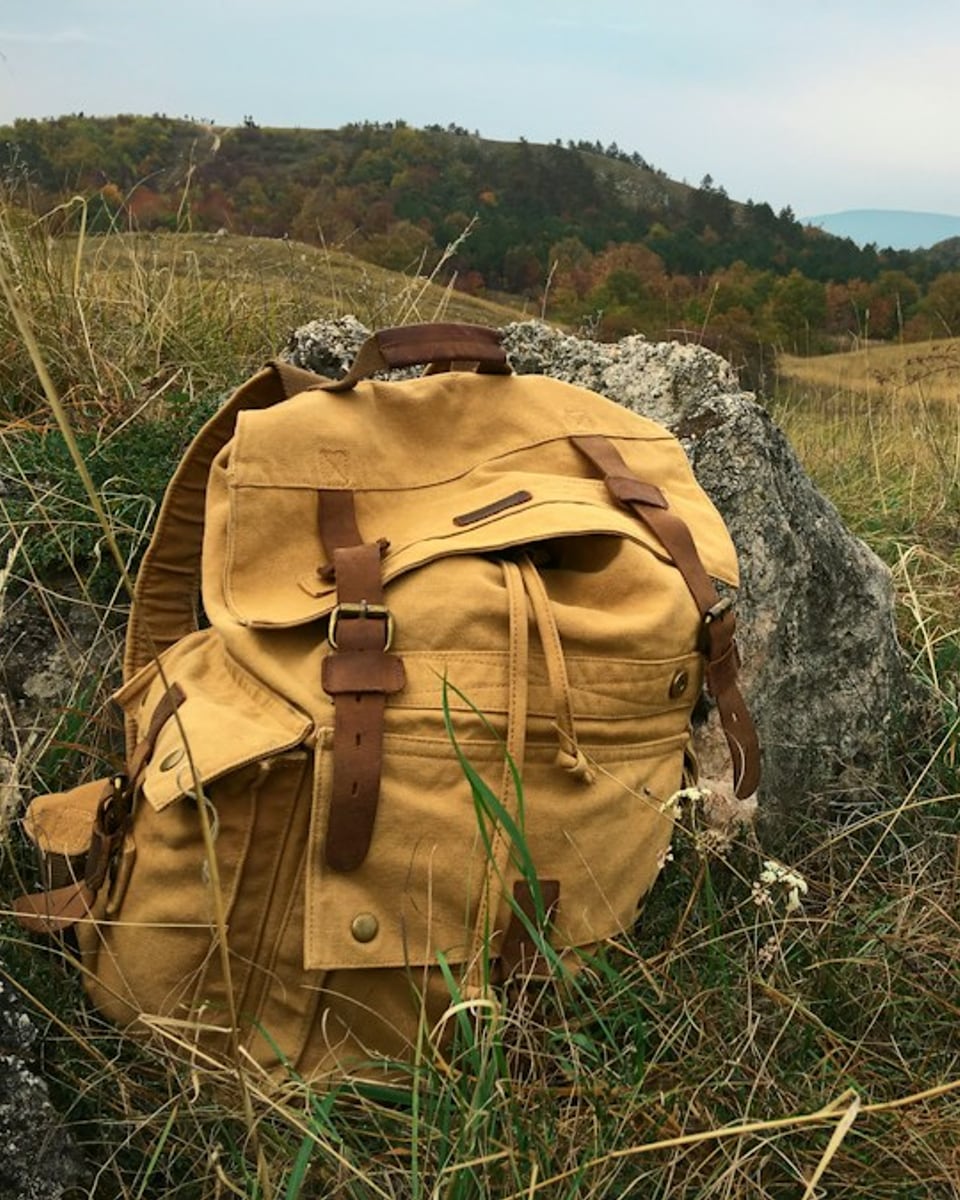 WILDTANE Heritage Waxed Canvas Rucksack Backpack