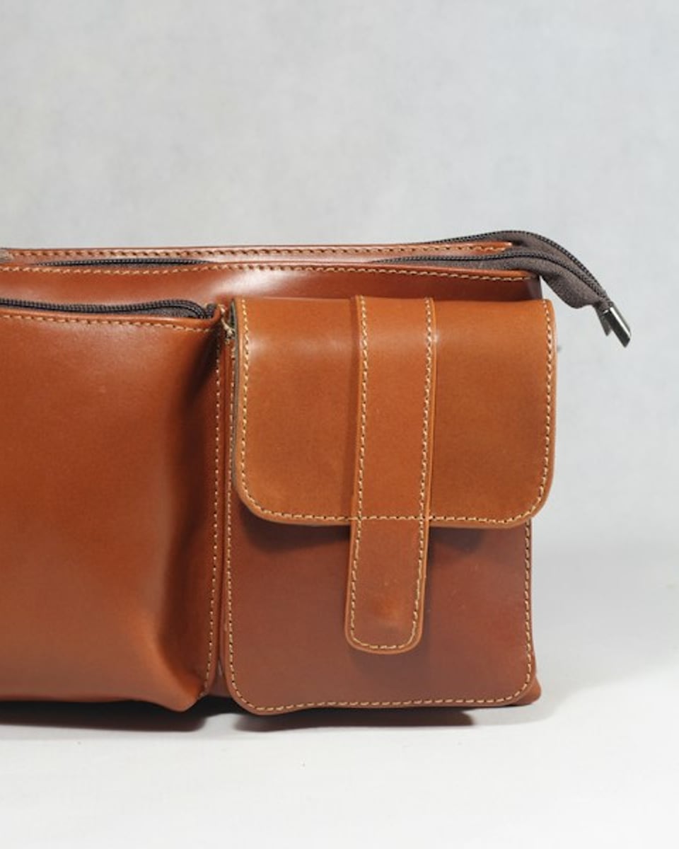 Ledger Leather Utility Bag