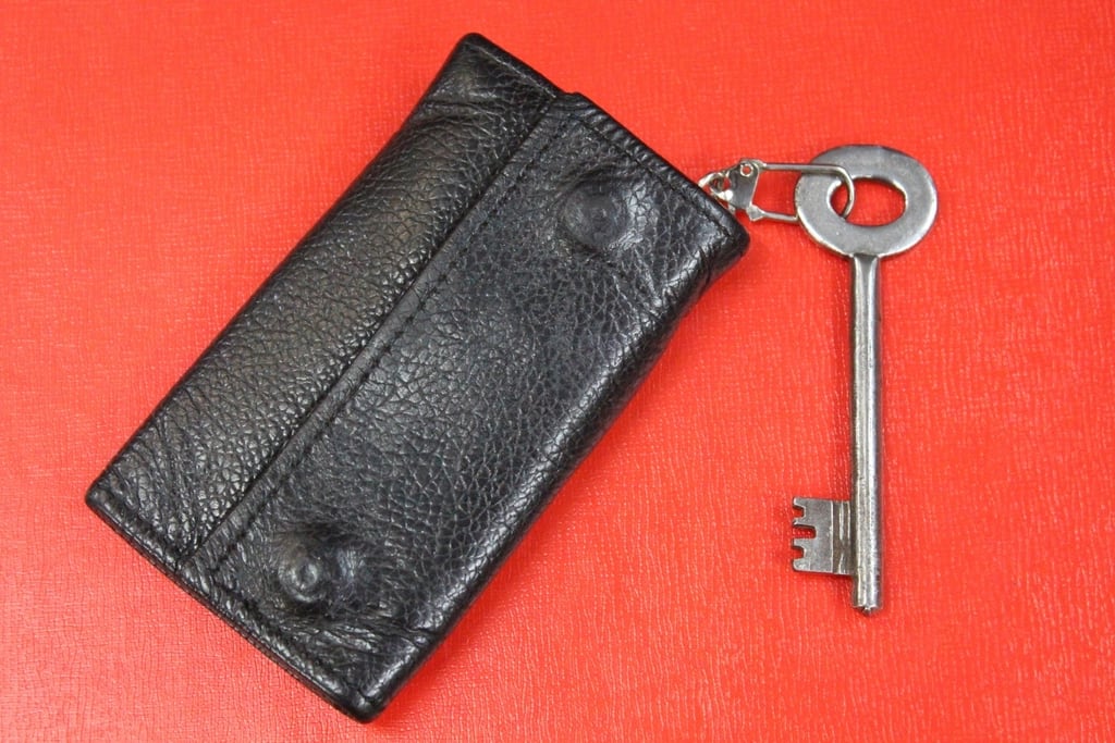 Black Leather Key Case