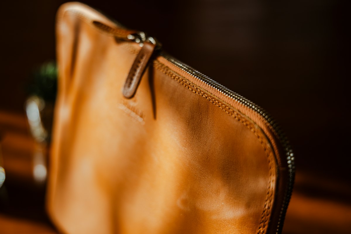 Leather Make-Up Pouch