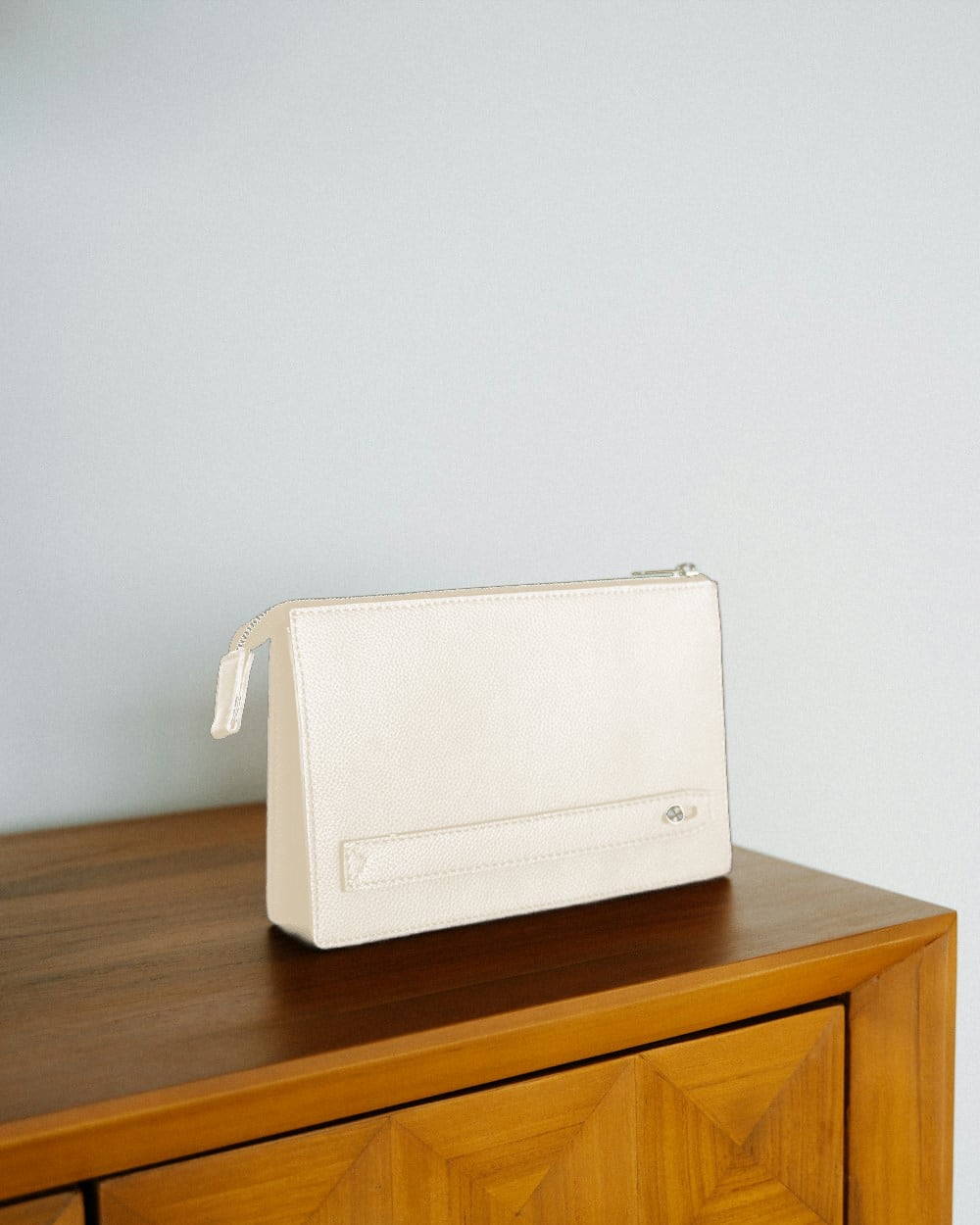 Structured Zip Clutch